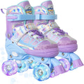 Nattork Roller Skates for Kids - Adjustable 4 Sizes with Light Up