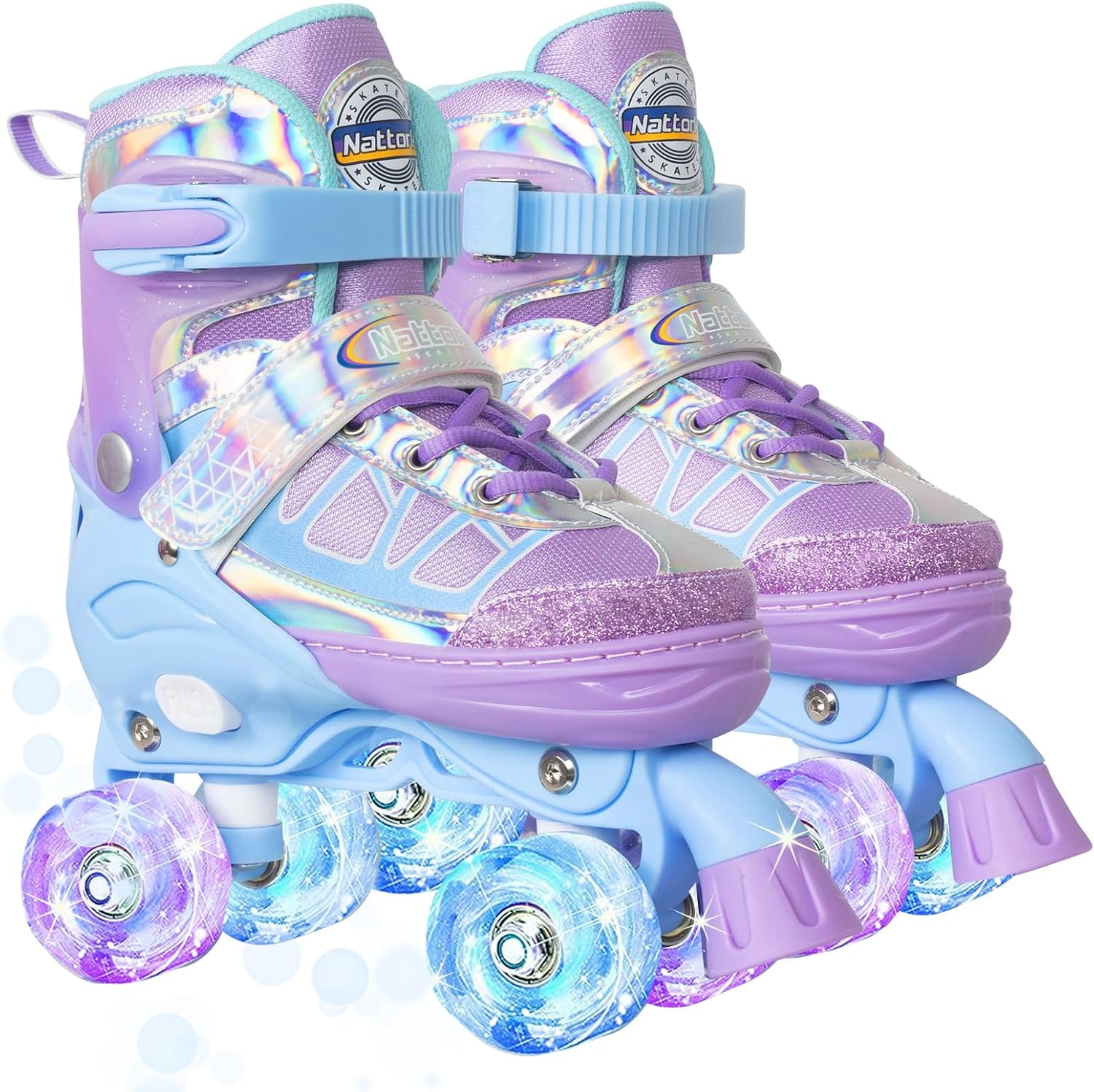 Nattork Adjustable Roller Skates for Kids with Light Up Wheels