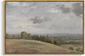 Vintage Landscape Framed Canvas Wall Art 24x36 - Rustic French Country
