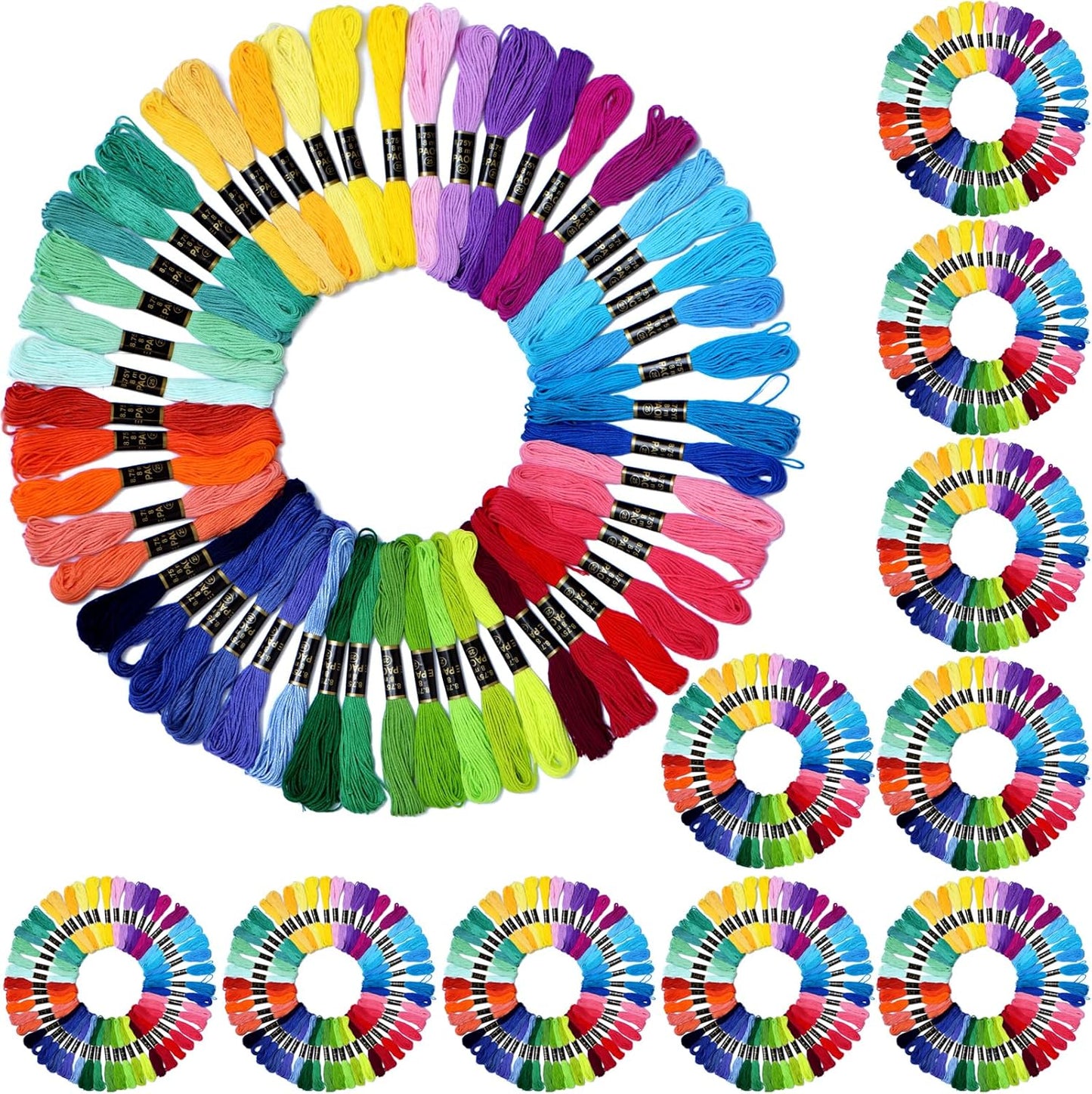 Friendship Bracelet String 500 Skeins Rainbow Color Embroidery Floss