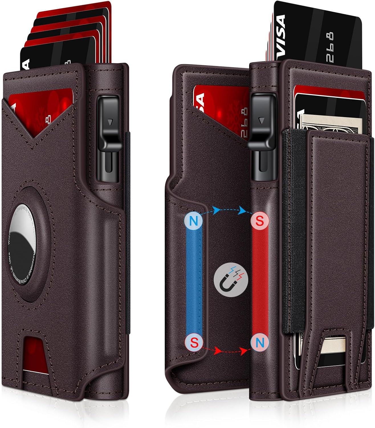 Airtag Wallet for Men - Slim RFID Blocking Card Holder