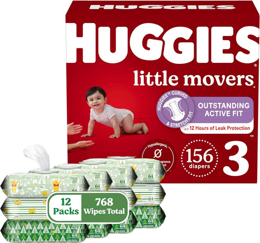 Huggies Little Movers + Wipes: Targetted Comfort Combo