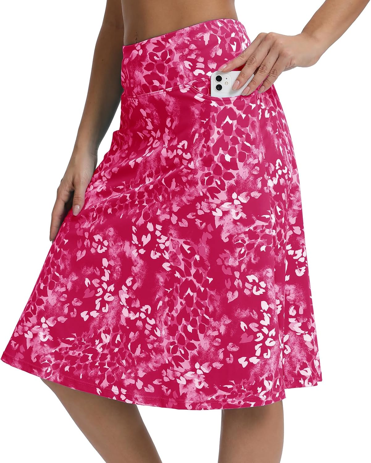 Womens Skorts Modest Knee Length Athletic Midi Active Skirt