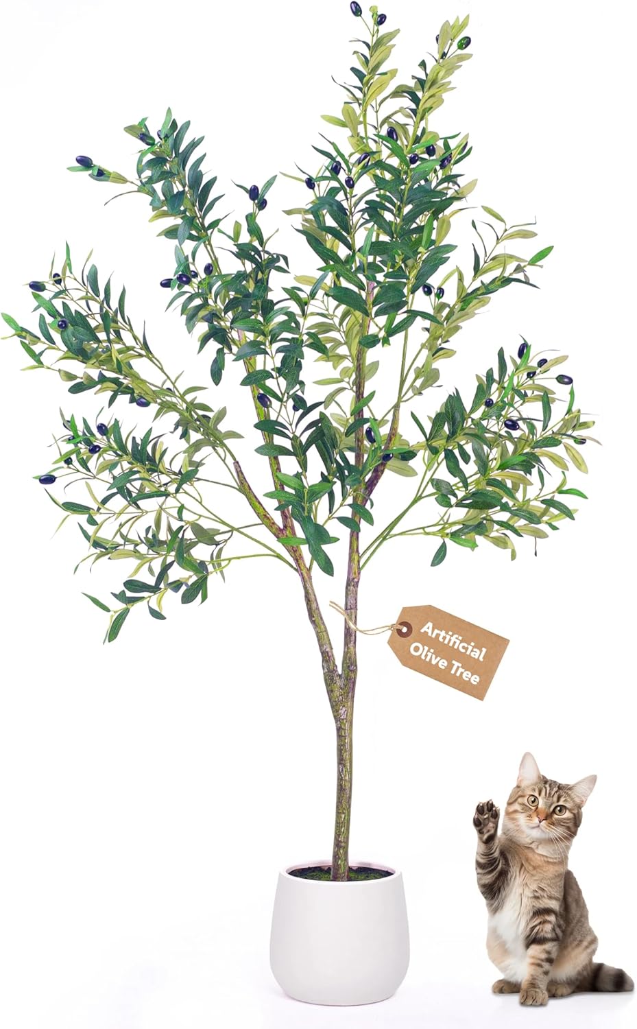 Artificial Olive Tree 5FT Tall Faux Olive Tree for Home Decor