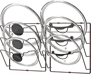Pot Lid Organizer Rack - 2 Pack for Cabinet or Wall Mount