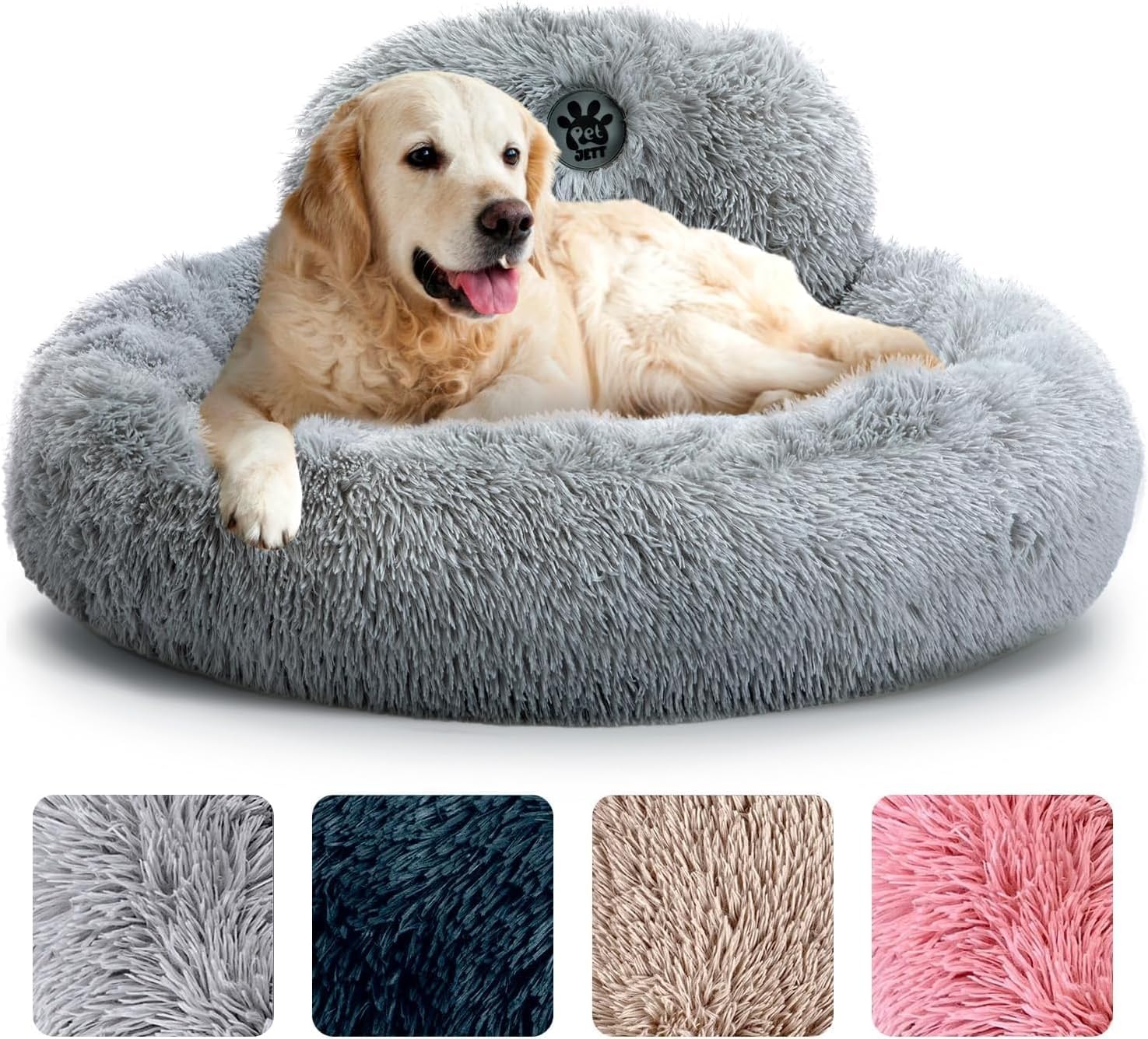 PetJett Calming Dog Bed for Large Dogs - Soft & Cozy Comfort