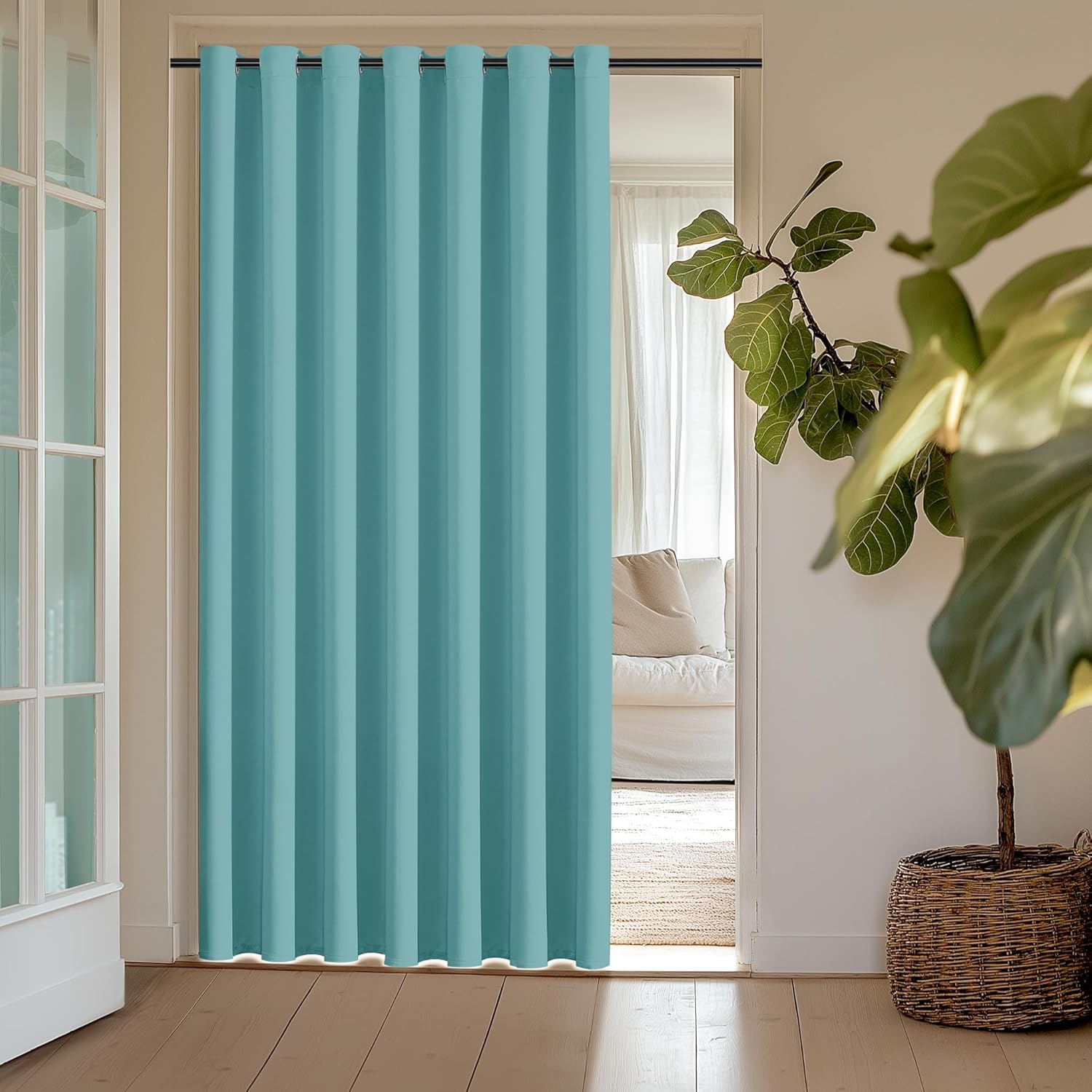 Room Divider Curtain for Sliding Doors - Blackout Privacy Drape