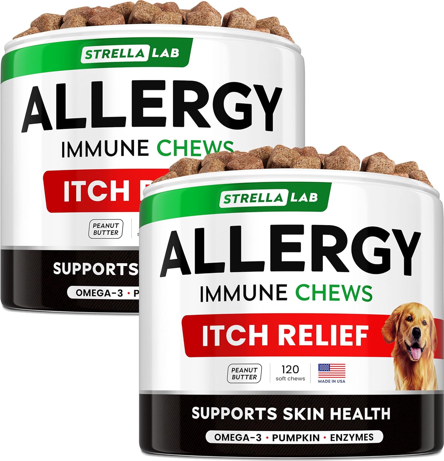 Dog Allergy Relief Chews with Omega 3 for Itch Support