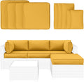 Outdoor Patio Cushion Covers Set 9 Pcs - Durable Replacement Covers