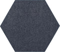 Ambiant Petrol Blue 9ft Hexagon Area Rug - Soft, Pet Friendly