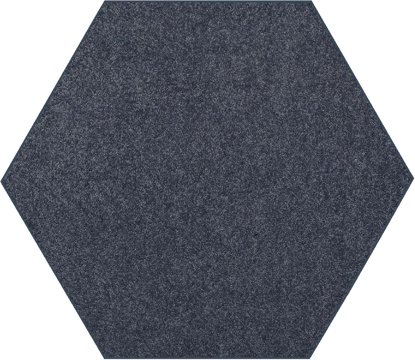 Pet Friendly Solid Color Area Rugs in Petrol Blue - 9ft Hexagon