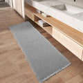 Waffle Runner Rug 2ft x 6ft Light Grey - Super Absorbent Bathroom