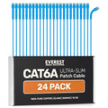 Everest Ultra Slim Cat6a Ethernet Patch Cables 1ft (24-Pack) - Slim