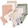 Soft and Absorbent 100% Cotton Baby Burp Cloths Set by Konssy