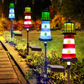 Lighthouse Solar Light 4 Pack - Color-Changing Outdoor Path Lights