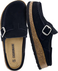 CUSHIONAIRE Women's Cork Footbed Clog - Everyday Comfort and Support