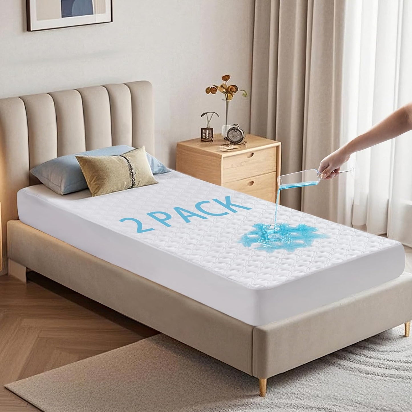 BEDLORE Waterproof Mattress Protector for Twin XL Beds