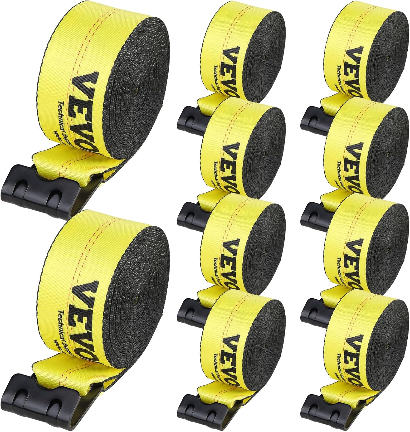 VEVOR 4 in x 40 ft Heavy Duty Truck Straps for Secure Cargo