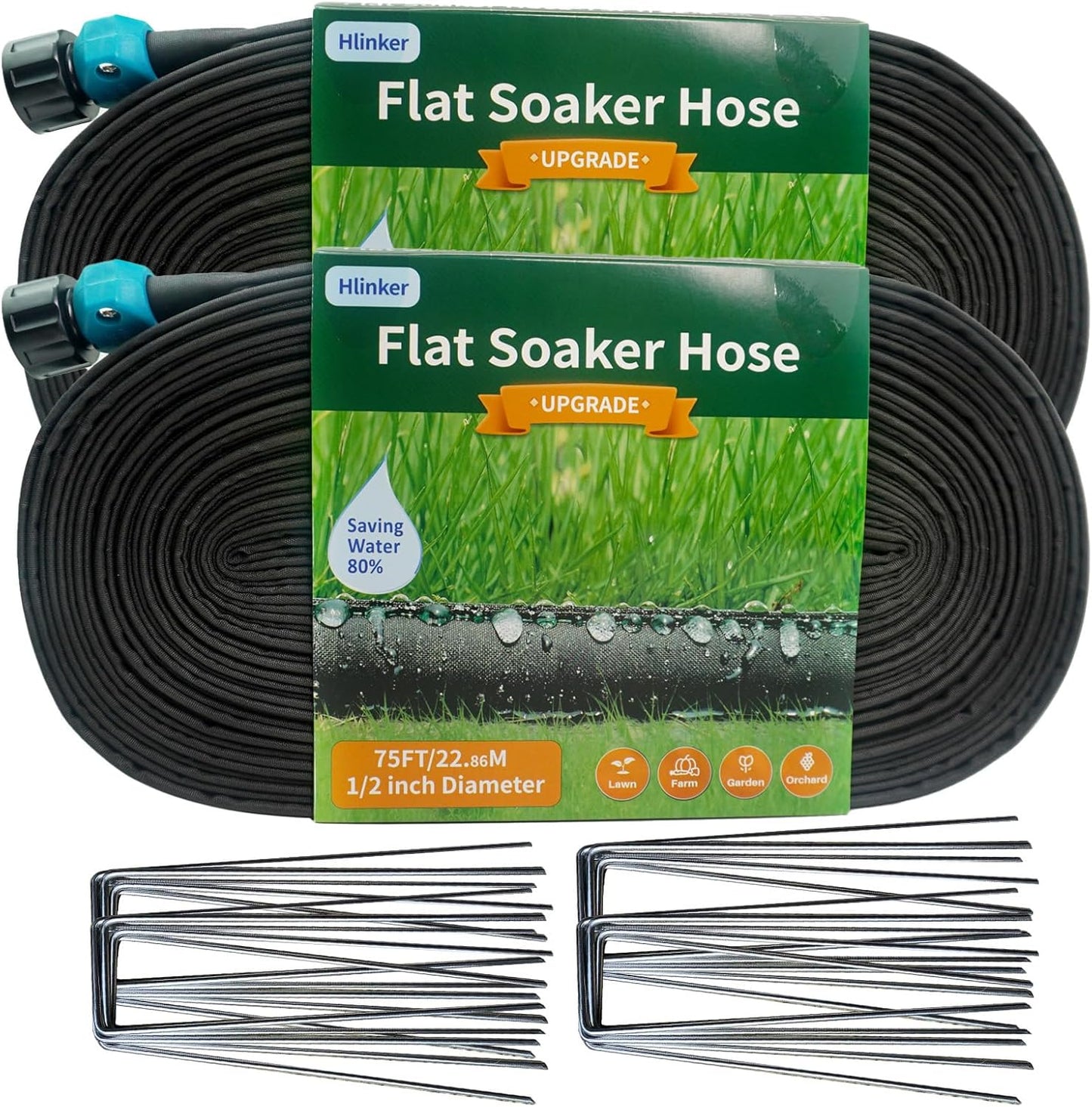 2025 Flat Soaker Hose 150 ft for Efficient Garden Irrigation