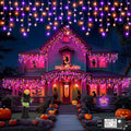 Halloween Icicle Lights 66FT 640 LED for Outdoor Decorations