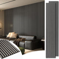 Acoustic Wood Slat Panels 108in x 12in 2-Pack - Smoky Oak