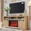 Fluted Fireplace TV Stand for TVs Up to 80 in - Modern Media Console