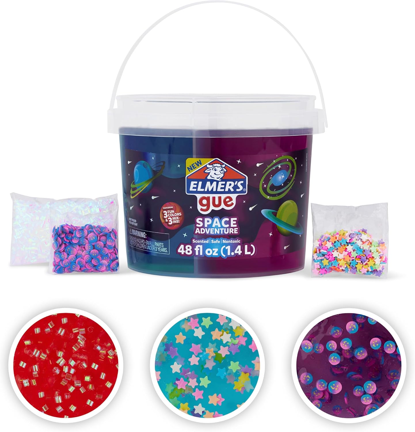 Elmers Gue Premade Slime Bucket for Space Adventure Fun