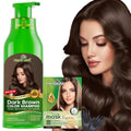 Herbishh Hair Color Shampoo for Gray Hair - Dark Brown Magic Dye