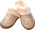 Womens NFL Team Logo Glitter Open Back Moccasin - Soft Lined