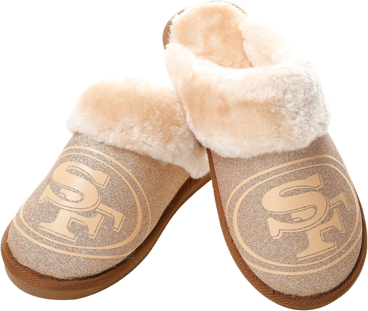 FOCO Womens NFL Team Logo Glitter Open Back Moccasin Review