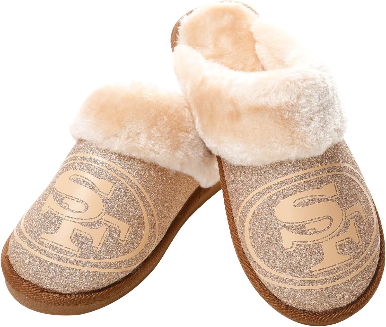 FOCO Womens NFL Team Logo Glitter Open Back Moccasin Review