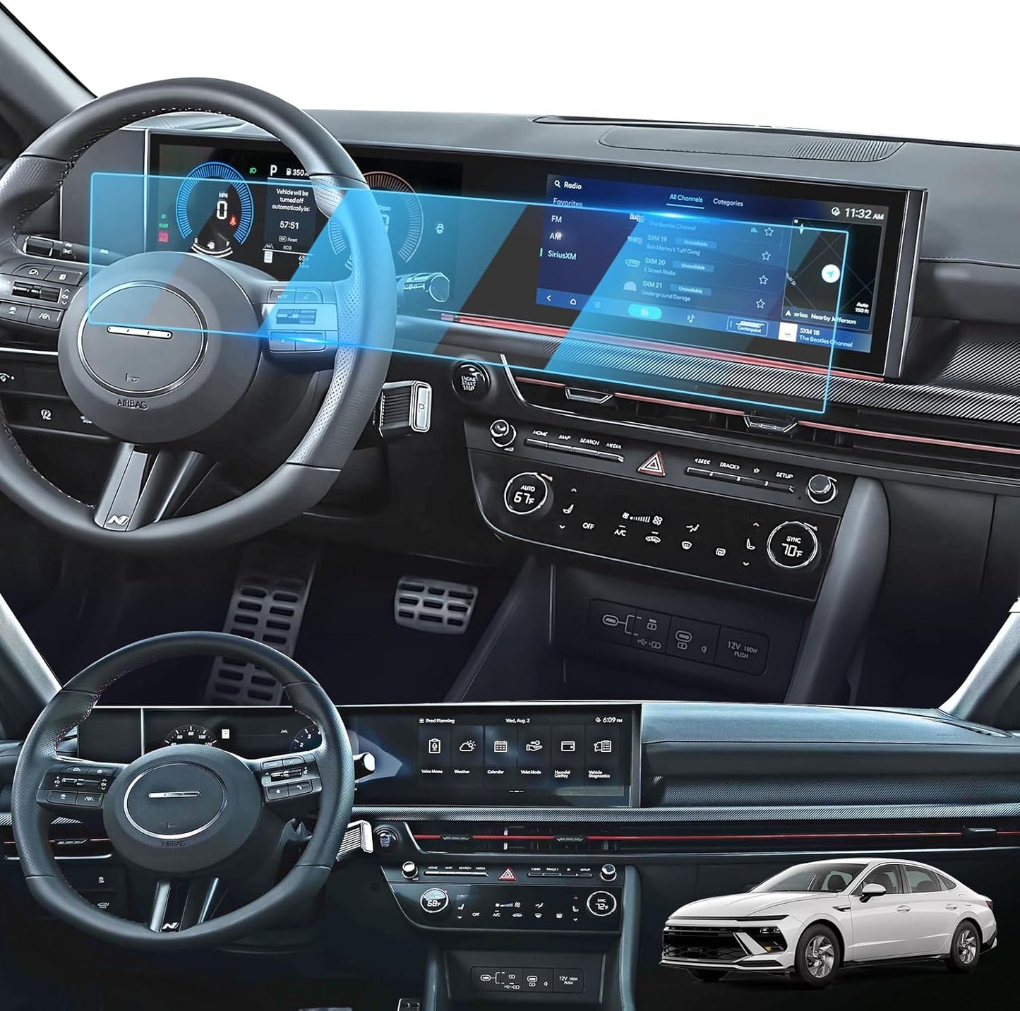 2025 Hyundai Sonata Screen Protector - 12.3 Inch Tempered Glass