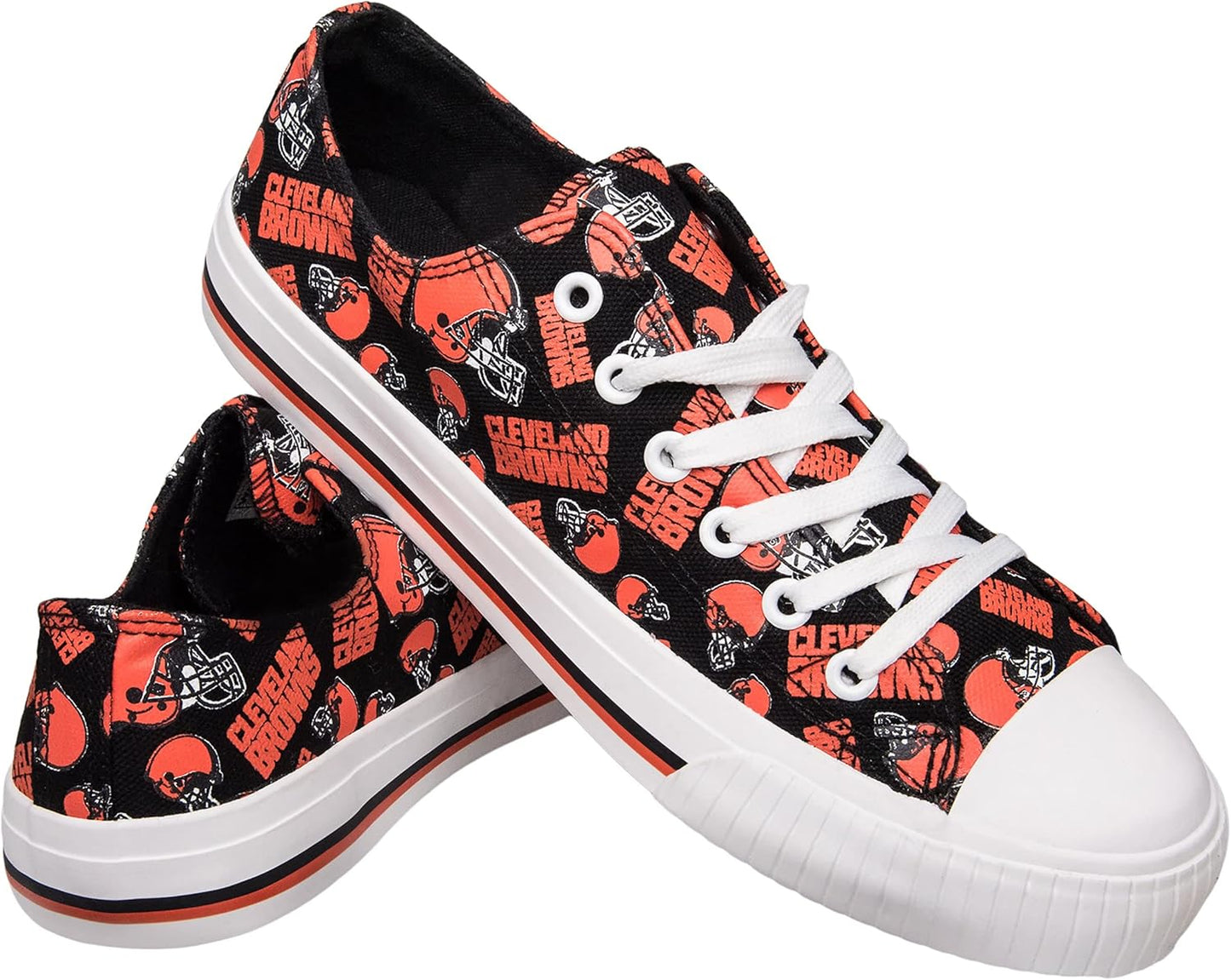 FOCO Women's NFL Team Logo Glitter Low Top Sneakers for Fans