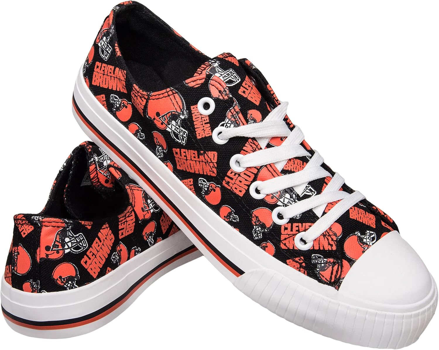 FOCO Women's NFL Team Logo Glitter Low Top Sneakers for Fans