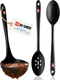 Silicone Ladle & Spoons for Cooking - Heat Resistant Kitchen Set
