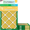 Filterbuy 14x30x1 Air Filter MERV 11 Superior Pet & Allergy Defense