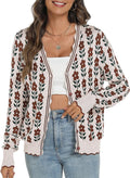 Women's Lightweight V-Neck Button Cardigan - Print & Solid Styles