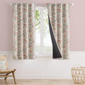 Vangao Pink Nursery Curtains for Girls Room with Floral Design