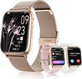 Rose Gold Smartwatch: Fitness & Health Tracker