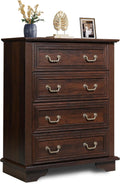 WLIVE Farmhouse Dresser with 4 Drawers for Rustic Charm