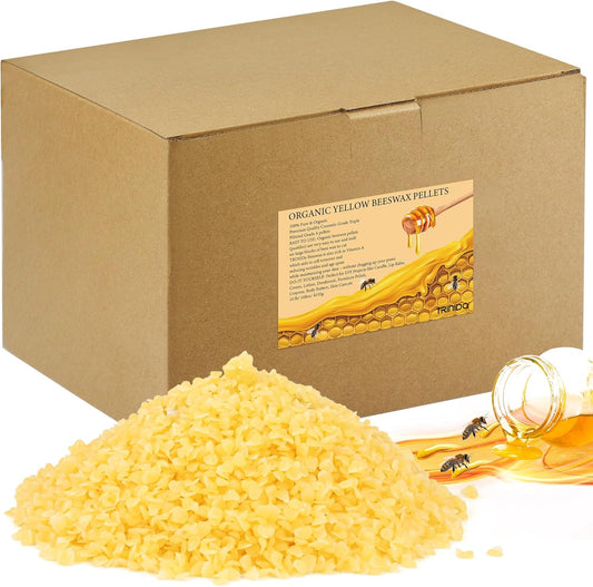 Organic Yellow Beeswax Pellets for Candle Making and DIY Projects