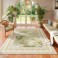 4x6 Rug for Bedroom Impressionist-Style Vintage Washable Rug - Soft