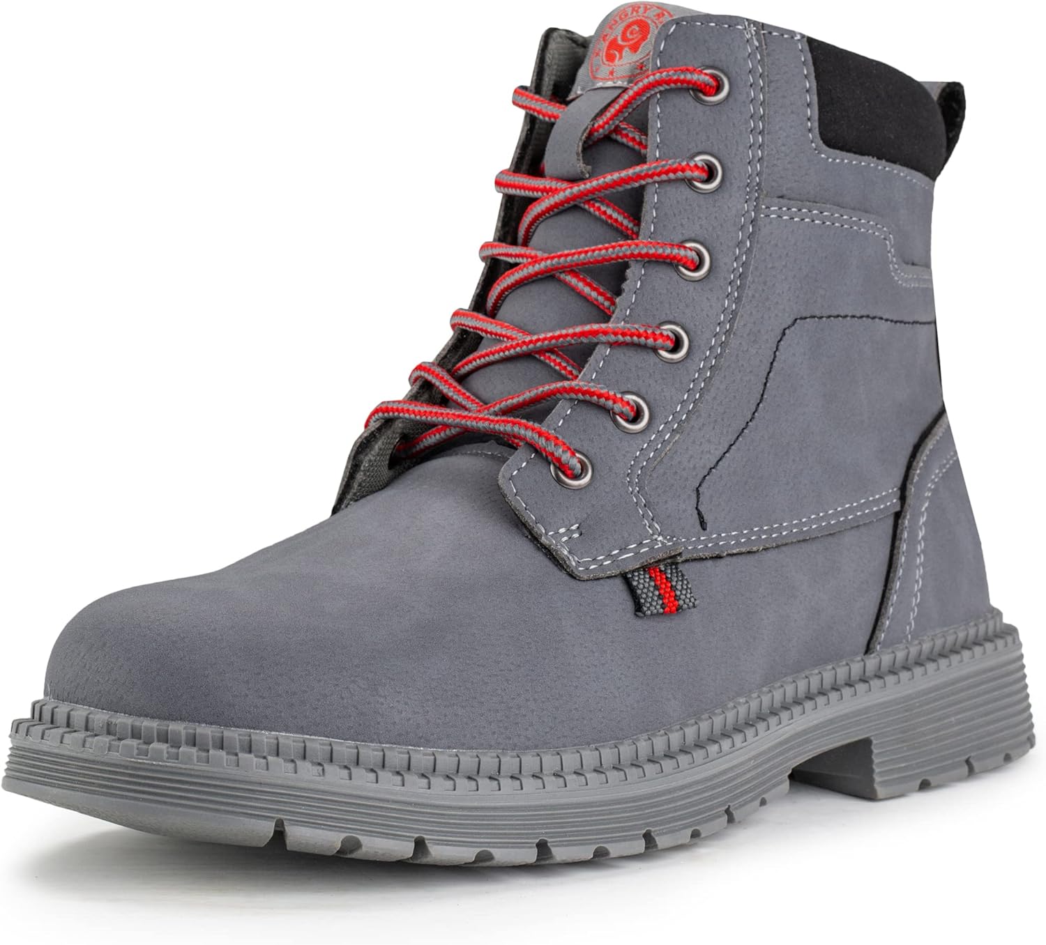 ANGRYRAM Steel Toe Boots for Men - Comfortable Waterproof Work Boots
