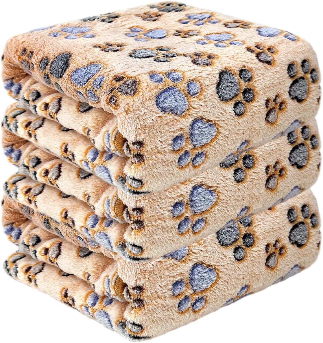 Dog Blankets for Large Dogs - Soft Fluffy Washable 3 Pcs