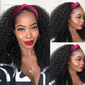 Headband Wig Human Hair Kinky Curly 18in - Glueless Ready-to-Wear
