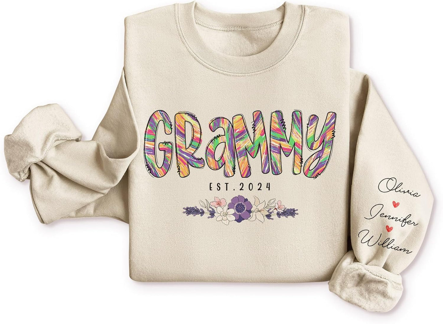 Custom Grandma Sweatshirt with Kidnames by CHIARA CONTI11