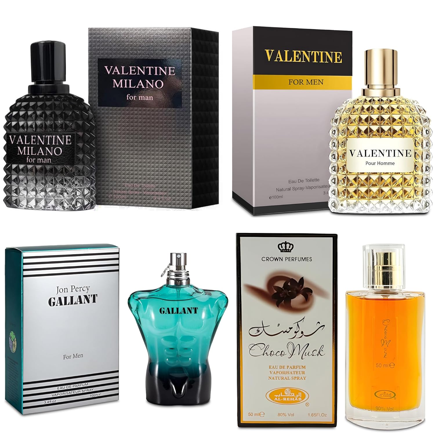 Men's Cologne Gift Set with Valentine Milano & Choco Musk Scents