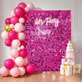 24 Pcs Shimmer Wall Backdrop Panels - Hot Pink Sequin Wall for Photos