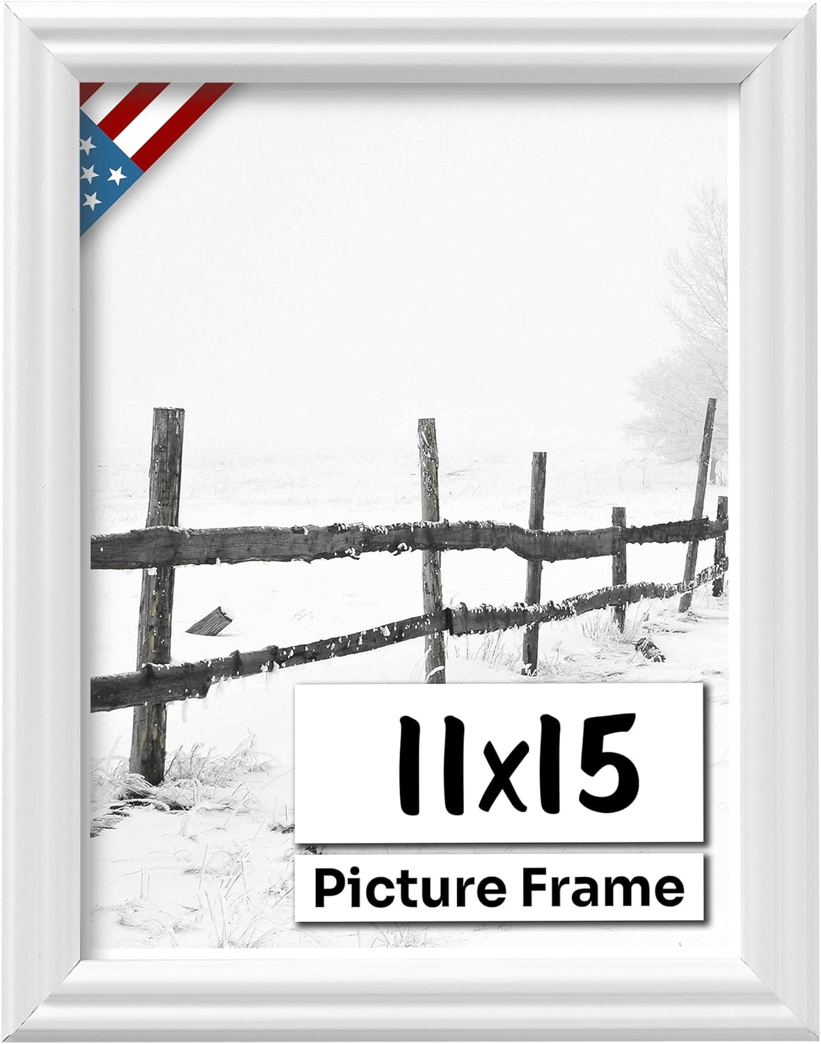 White 11x15 Picture Frame with UV Blocking Plexiglass Finish