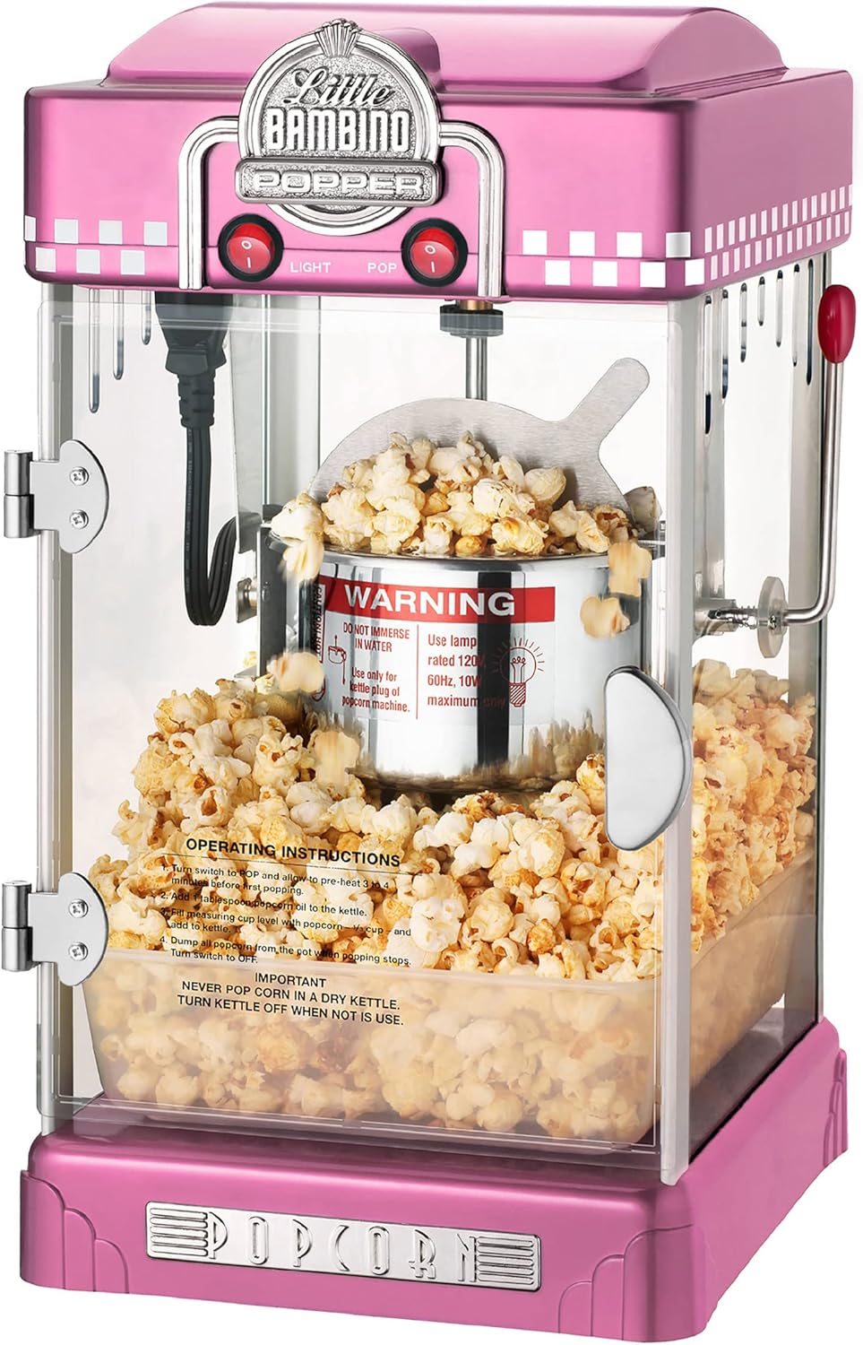 Little Bambino Popcorn Machine - Vintage Style Popcorn Maker